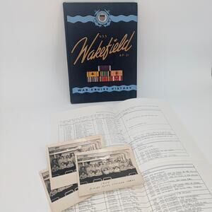 USS Wakefield AP-21 War Cruise History Book WWII USCG Navy Transport Ship Photos